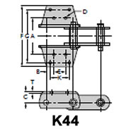 K44 Elevator Chain and Attachment Layout